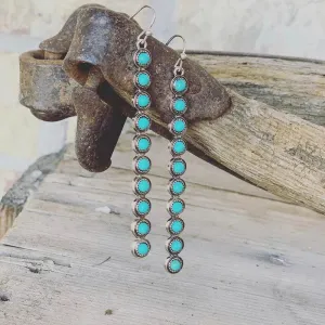 Desert Line Turquoise Bar Earrings