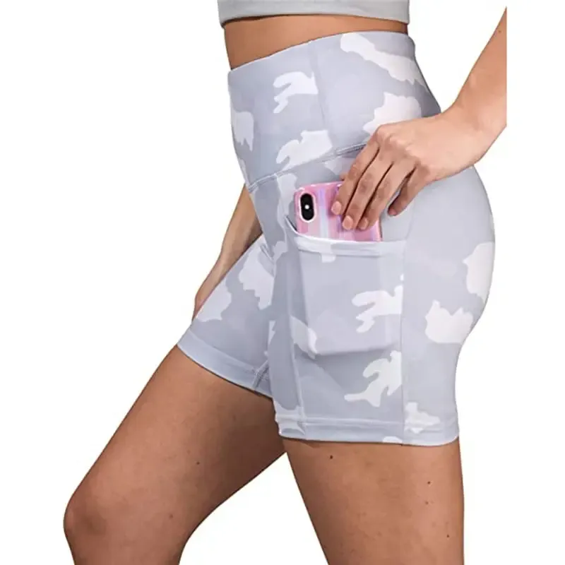 Destiny High-Rise Camo Pocket Biker Shorts