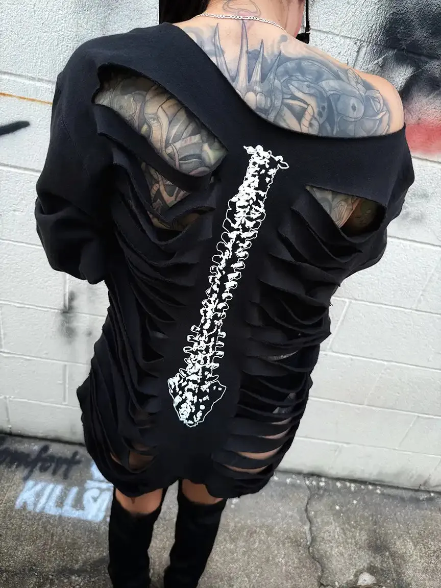 DESTRUCTION WIDE NECK SWEATSHIRT