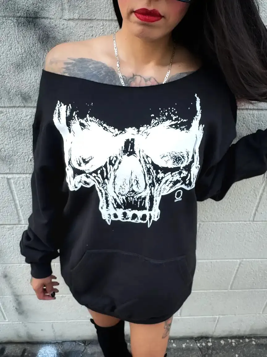 DESTRUCTION WIDE NECK SWEATSHIRT