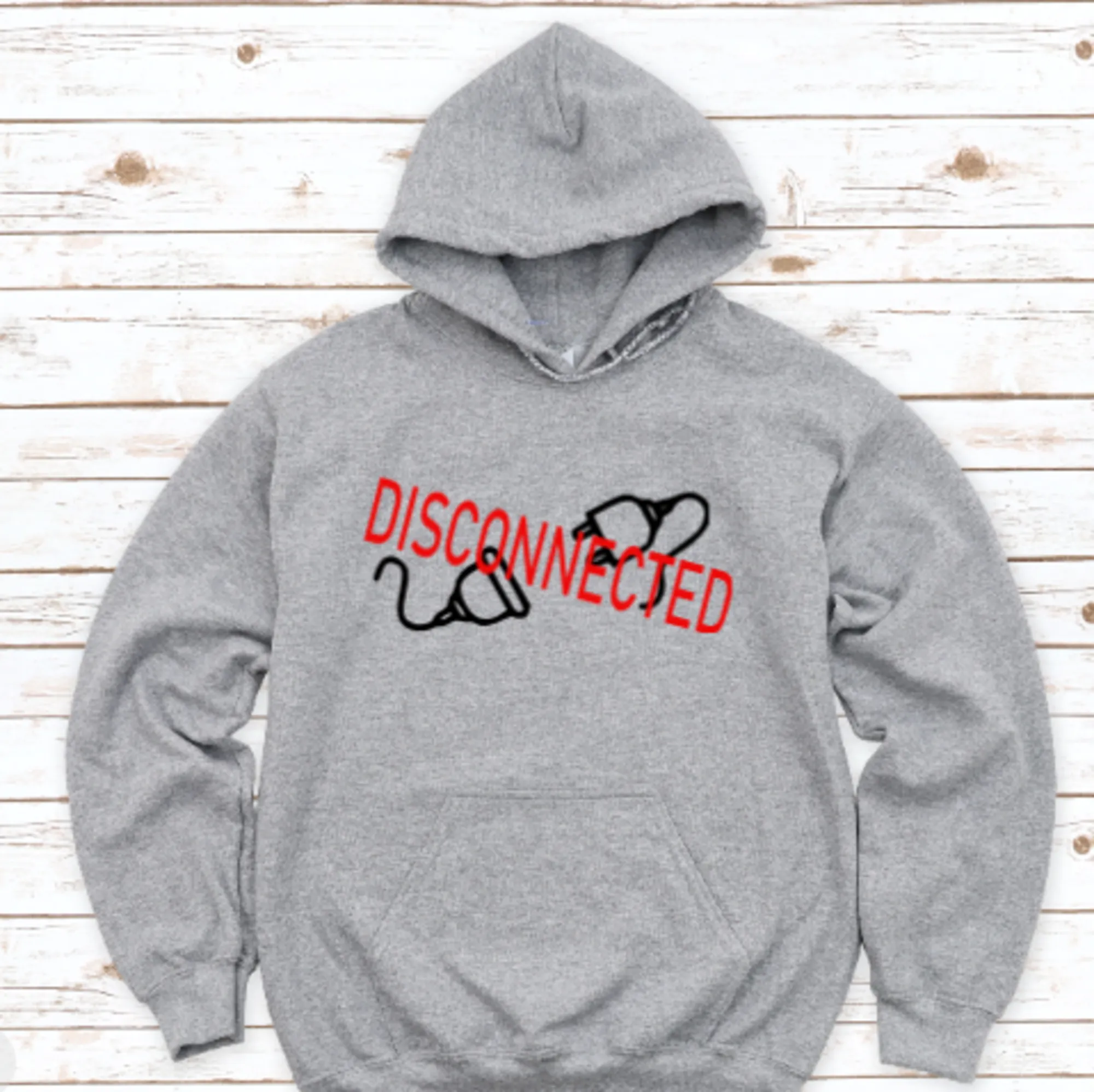 Disconnected, Men's and Women's, Unisex Hoodie Sweatshirt