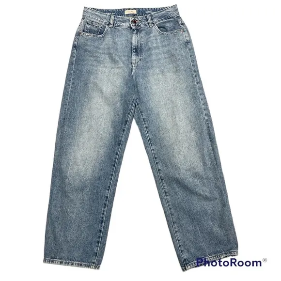 DL1961 Marianna Hewitt Hepburn High Rise Wide Leg Jean size 28 Baggy Relaxed Fit