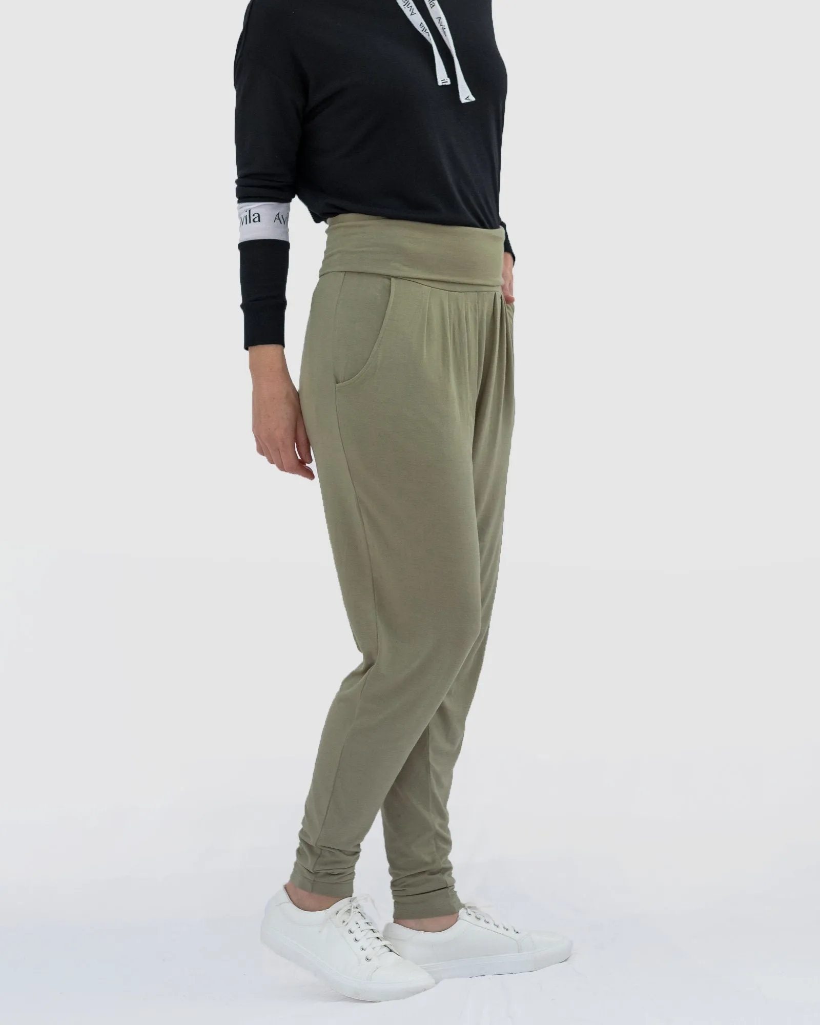 Drape pants - Sage