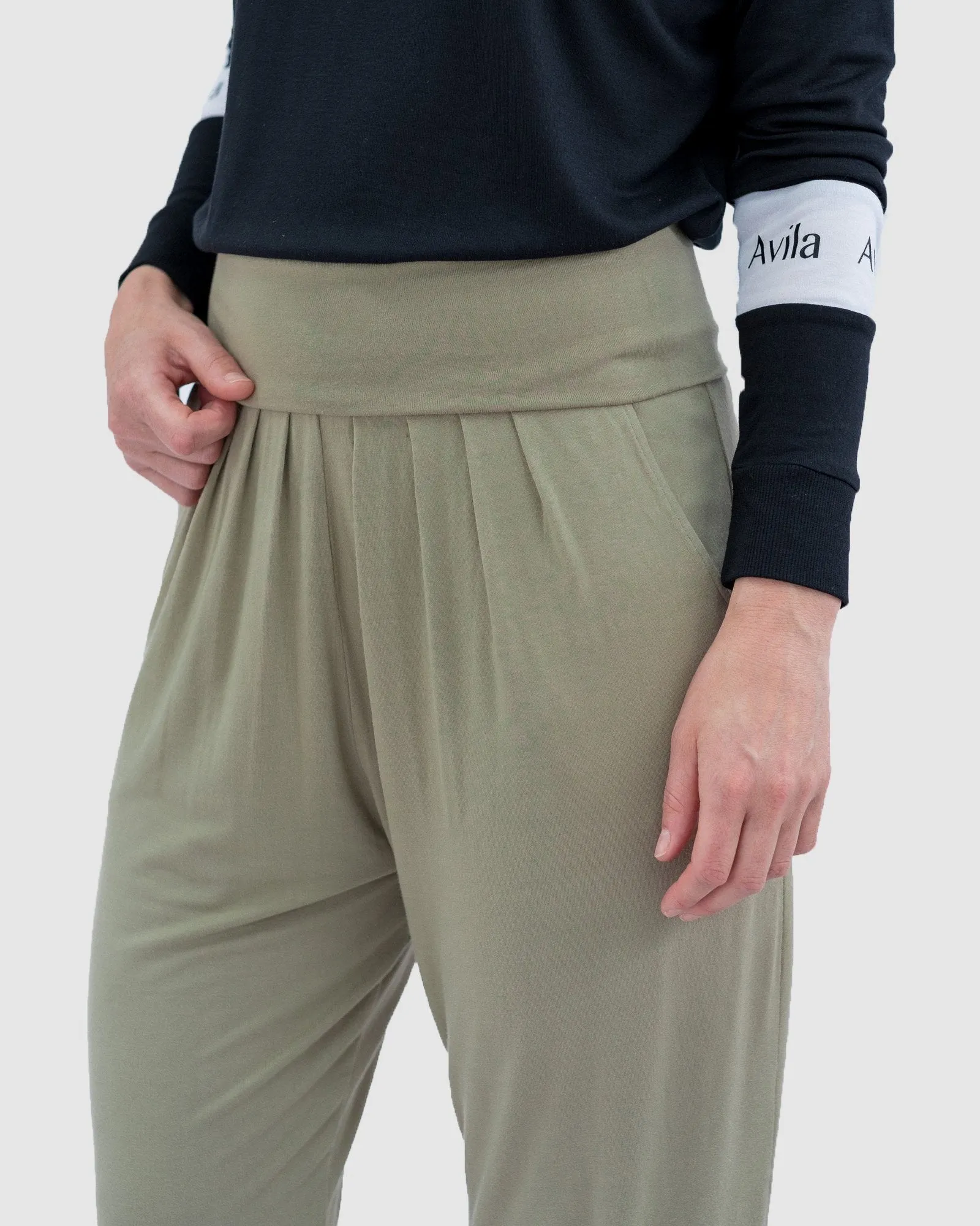 Drape pants - Sage