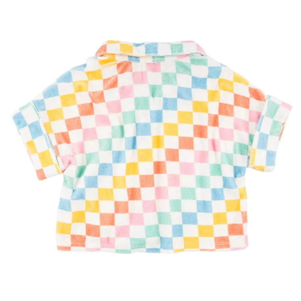 Drew Boxy Button Down Top - Starburst