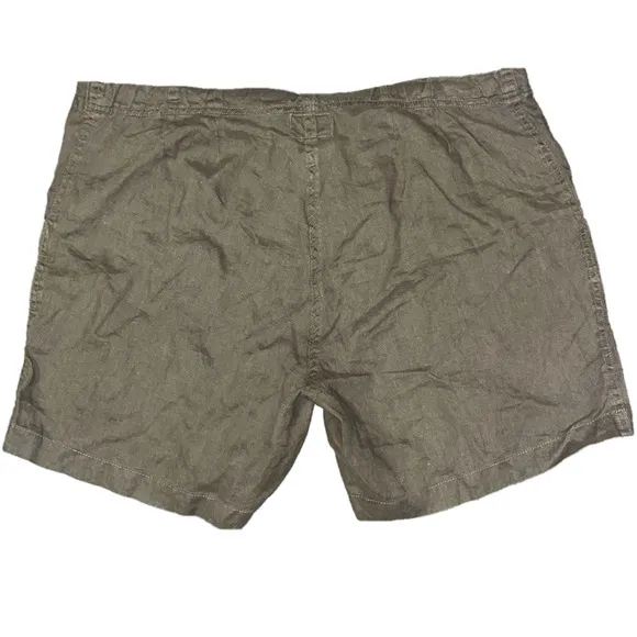 DRIFTWOOD Trevor Shorts Women Medium Green Hippie Boho Floral Linen Free People