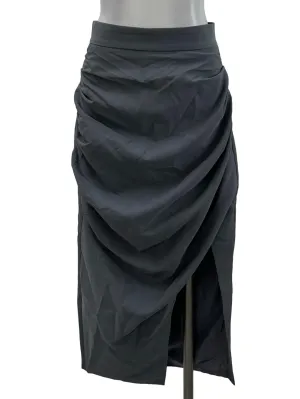 Dusty Grey Side Ruched Skirt
