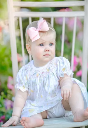 Easter Floral Hand Smocked Bishop Pima Cotton