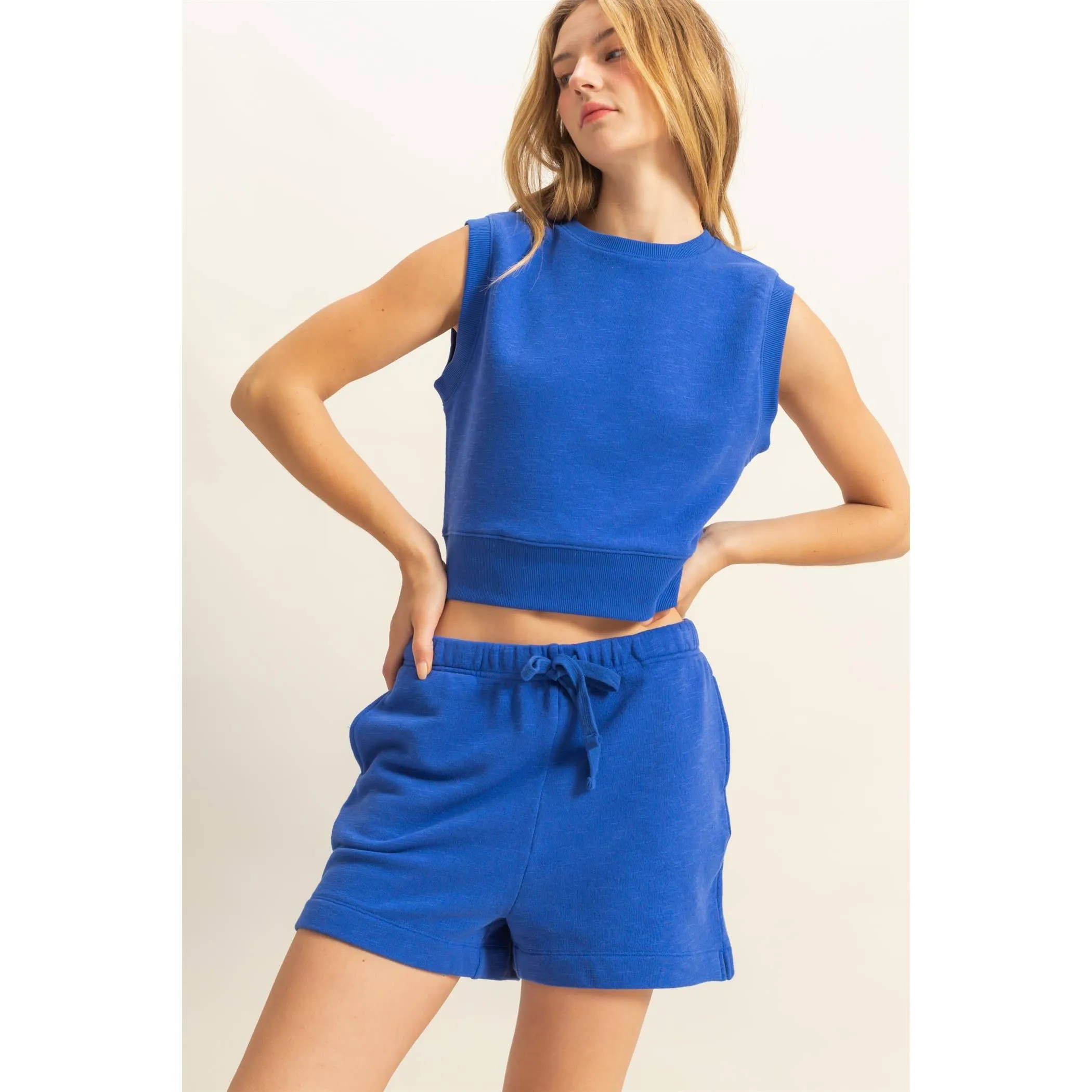 Elasticized Waist Flowy Shorts