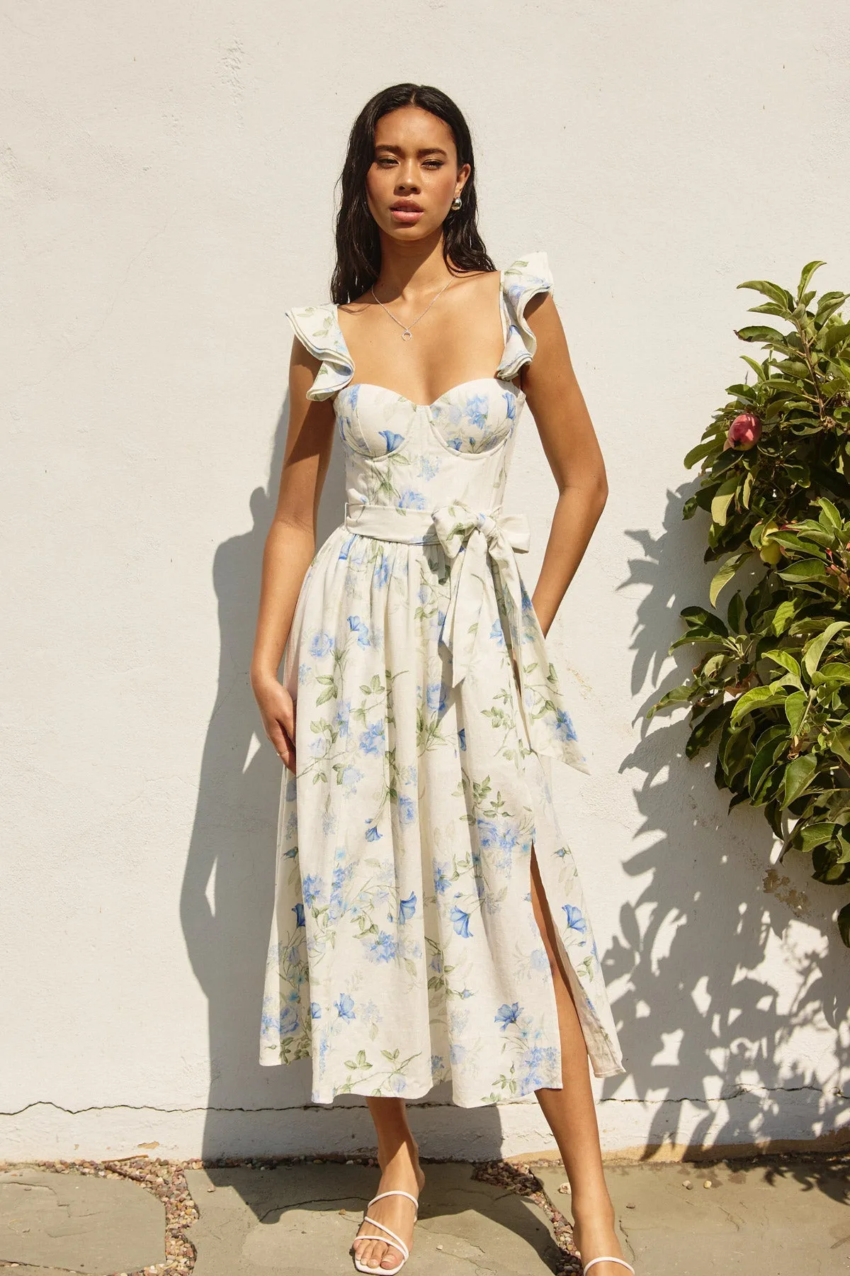 Elina Corset Flutter Dress