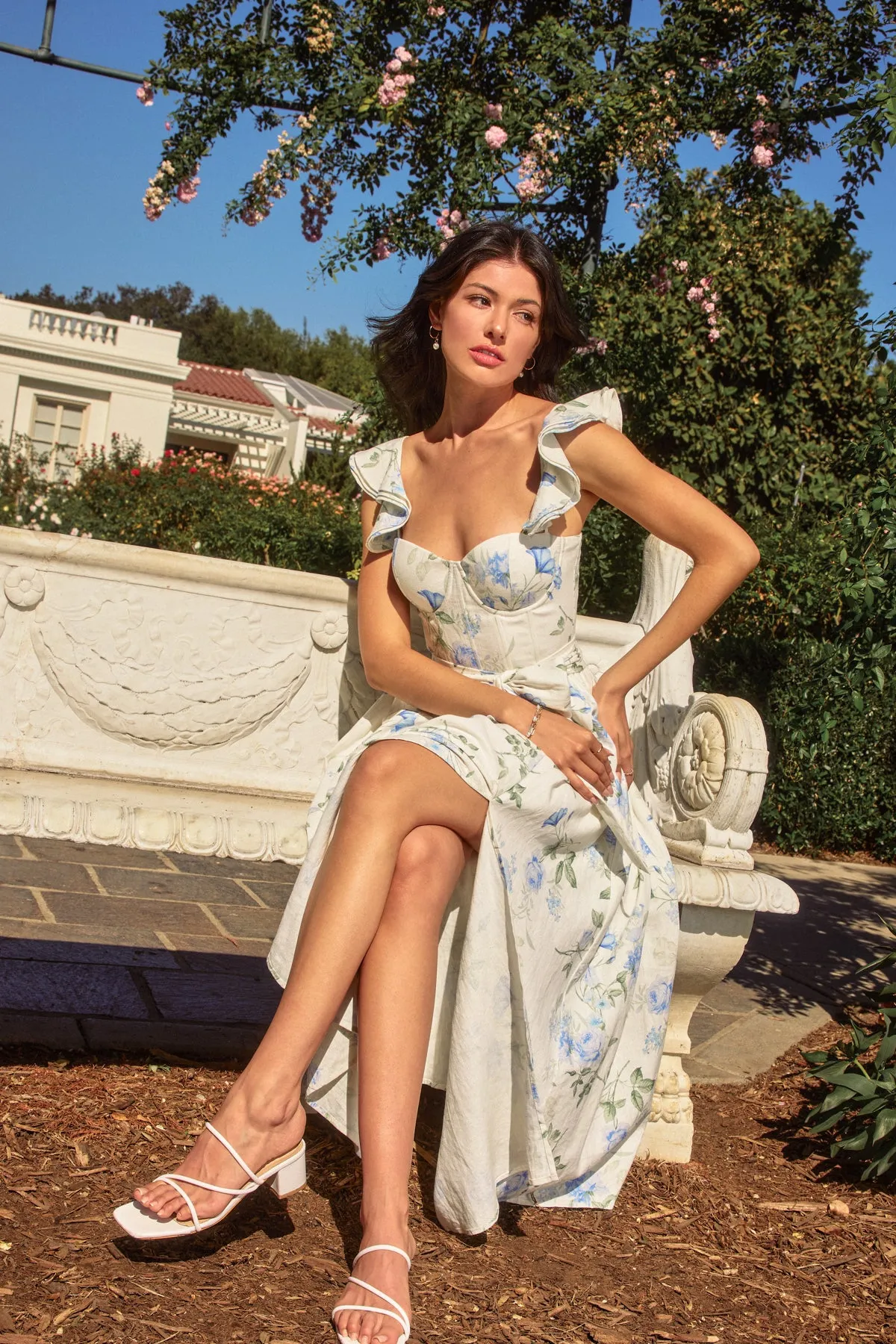 Elina Corset Flutter Dress