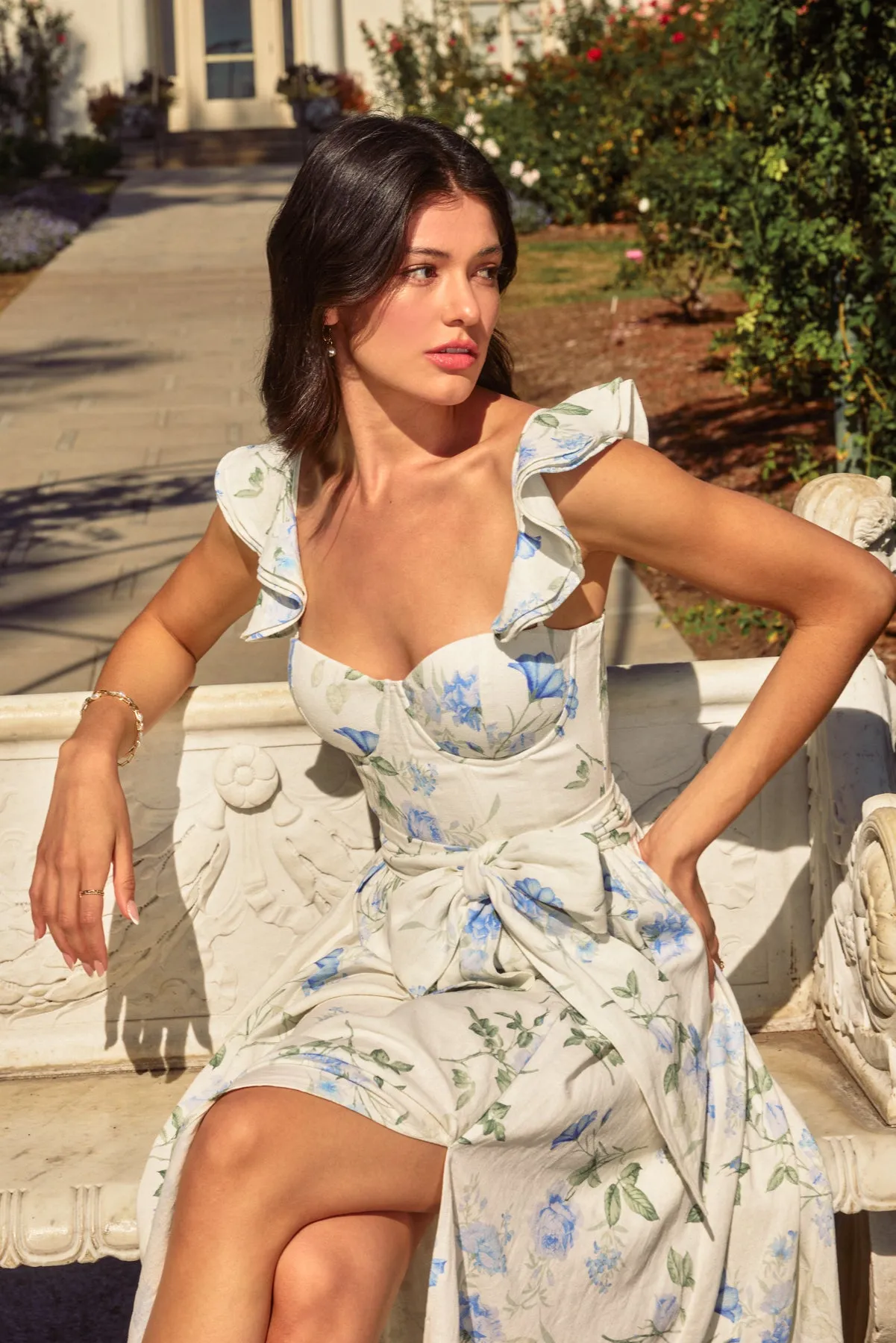 Elina Corset Flutter Dress