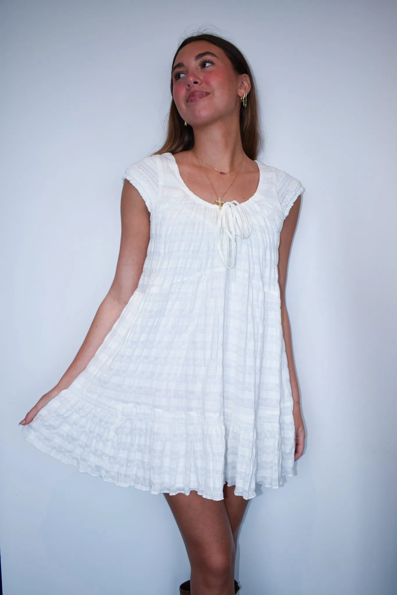 Ella Scoop Neck Babydoll Dress