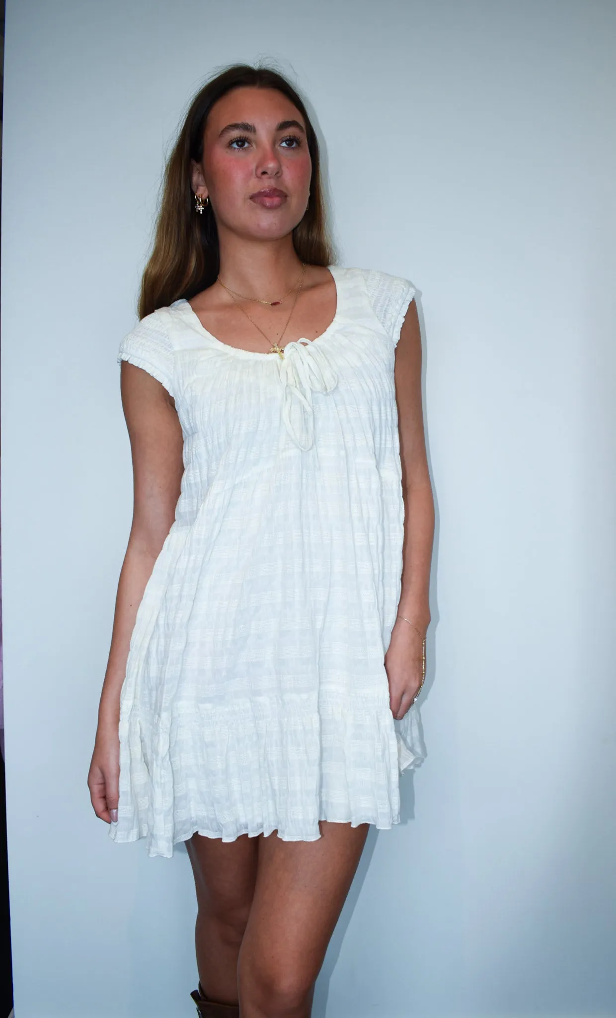 Ella Scoop Neck Babydoll Dress