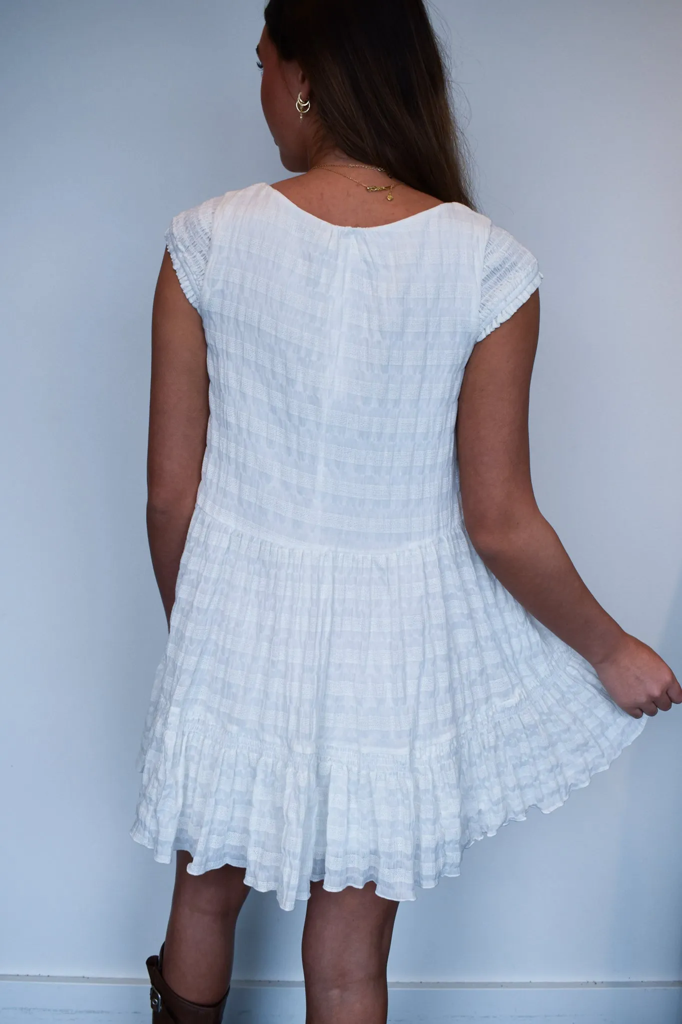 Ella Scoop Neck Babydoll Dress