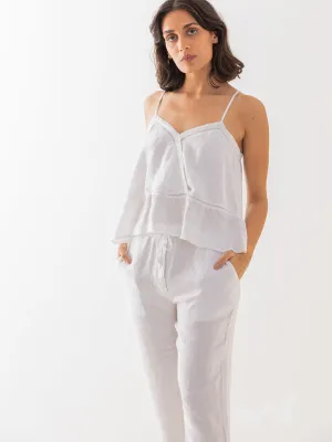 Elvira White Lace Camisole Top