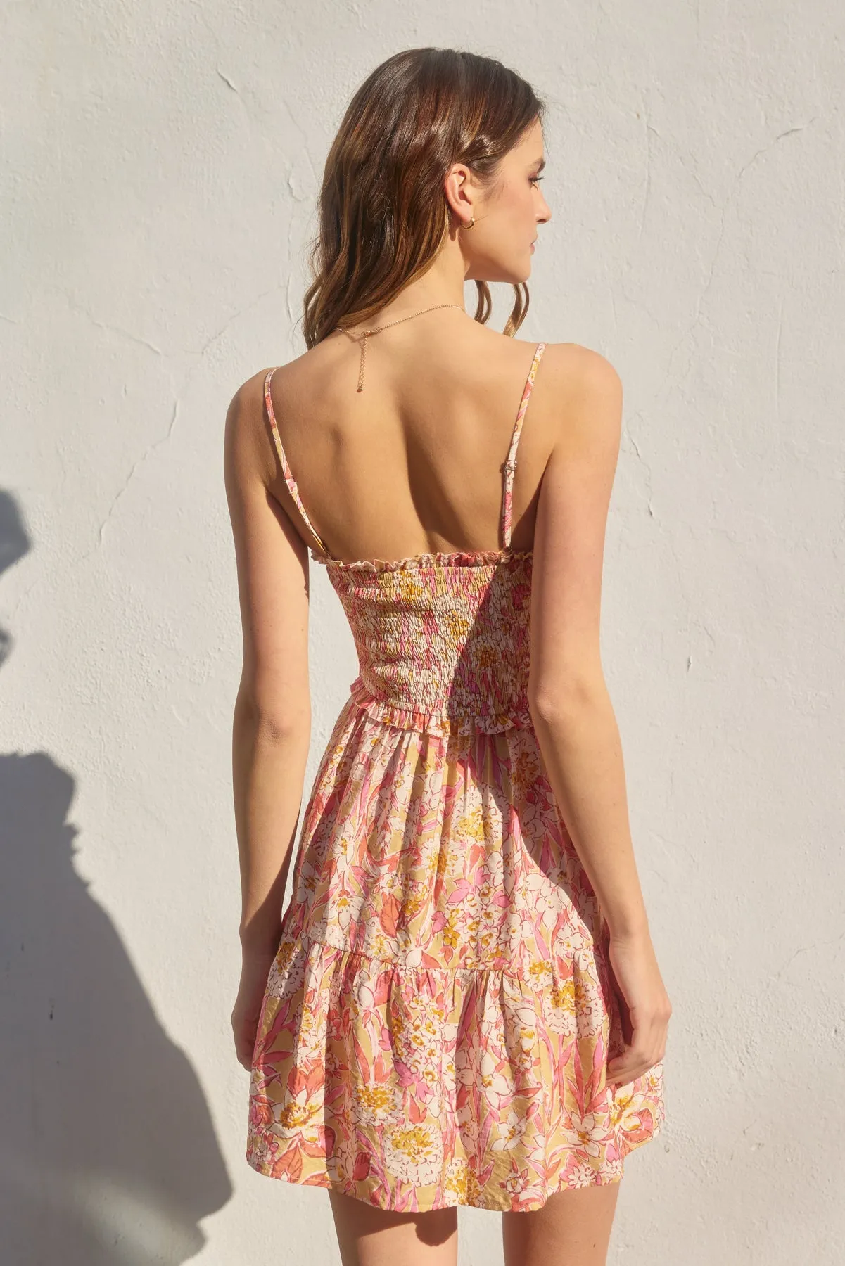 Emory Smocked Sweetheart Mini Dress