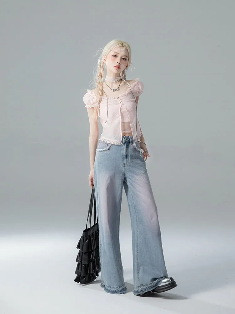 Enchanted Lace Puff Blouse