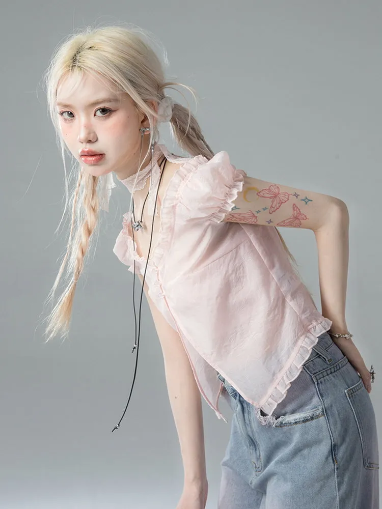 Enchanted Lace Puff Blouse