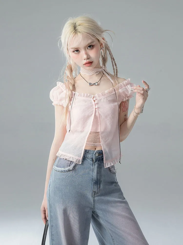 Enchanted Lace Puff Blouse
