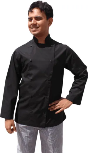 EPIC Light Weight Black Chef Jacket -  Long Sleeve