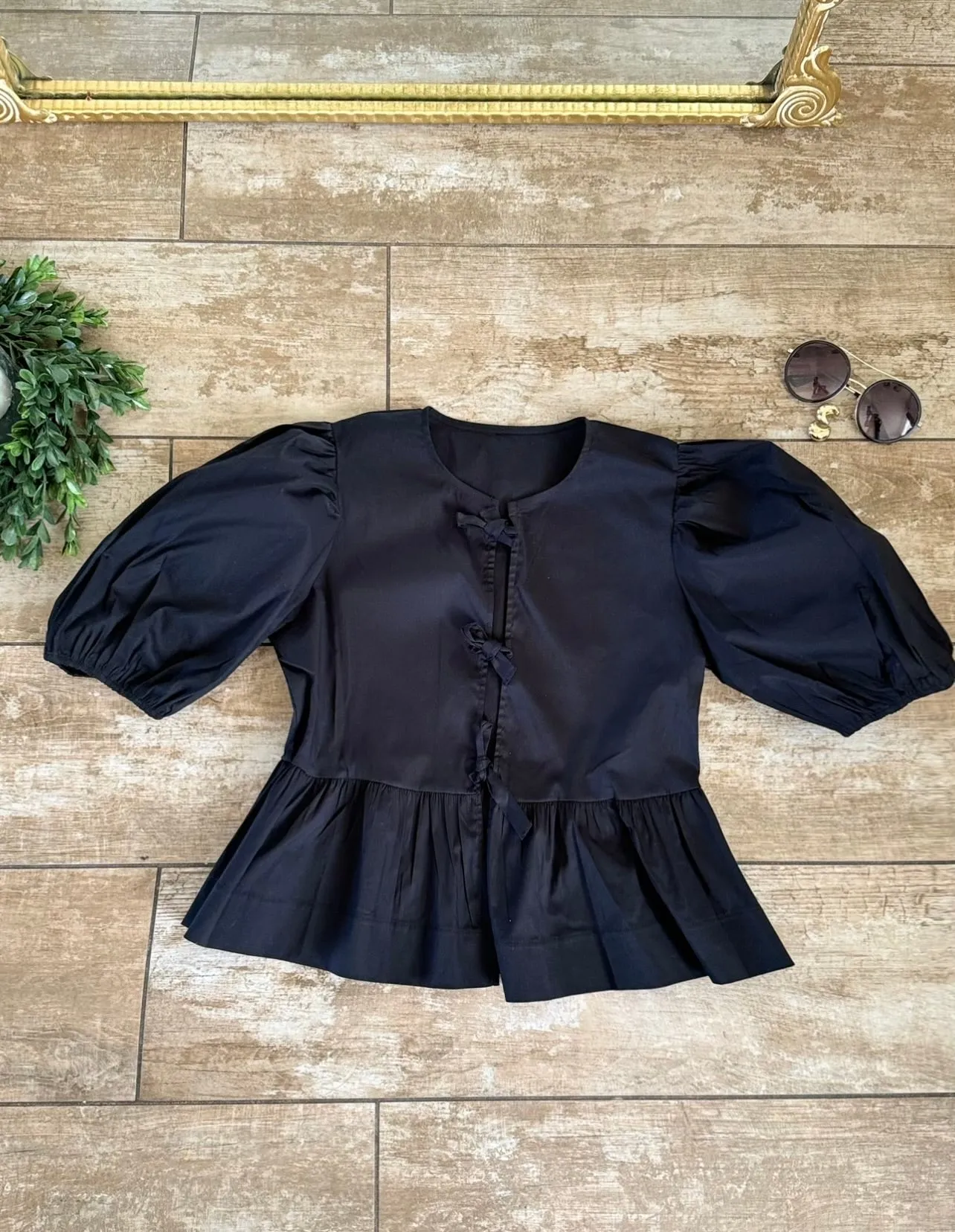 Ethereal Elegance Top in Black