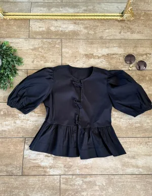 Ethereal Elegance Top in Black