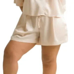 ETTITUDE Women’s Sateen Shorts Pajama Shorts in Oat NIB
