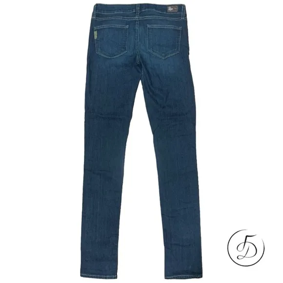EUC Paige Peg Skinny Jeans Size 27” Dark Blue