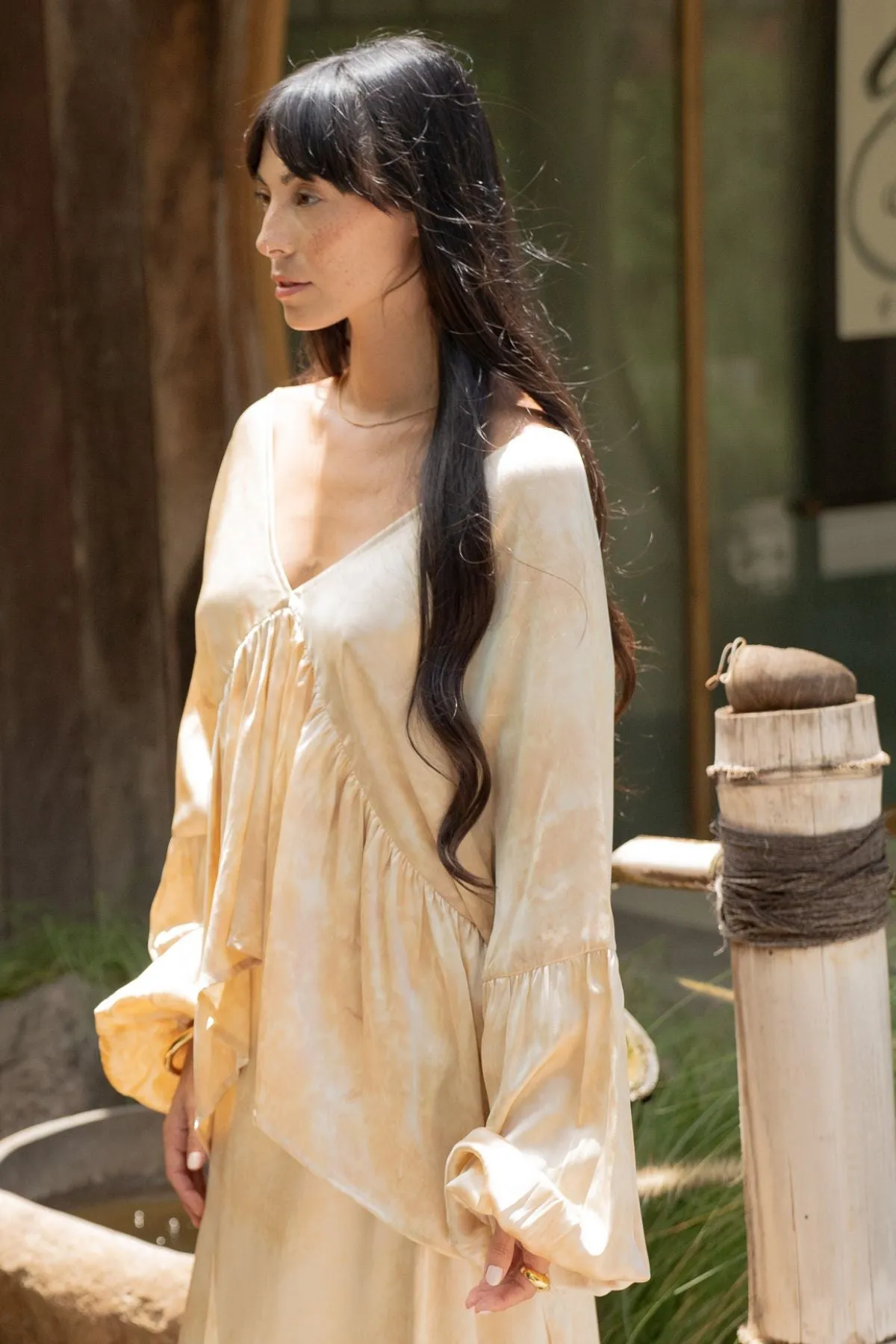Eva Top & Shanti Skirt Set (100% Naturally Dyed Silk) - Made to Order