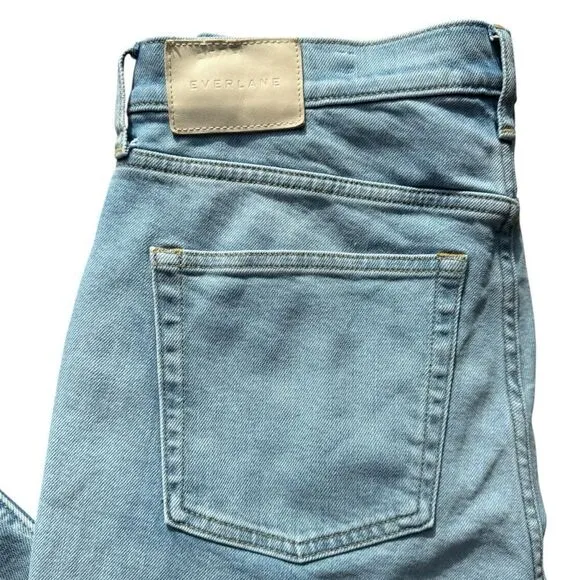 Everlane &quot;The Original Cheeky&quot; Jean Straight Leg Light Sky Wash Women's 29 Short