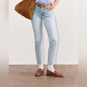 Everlane &quot;The Original Cheeky&quot; Jean Straight Leg Light Sky Wash Women's 29 Short