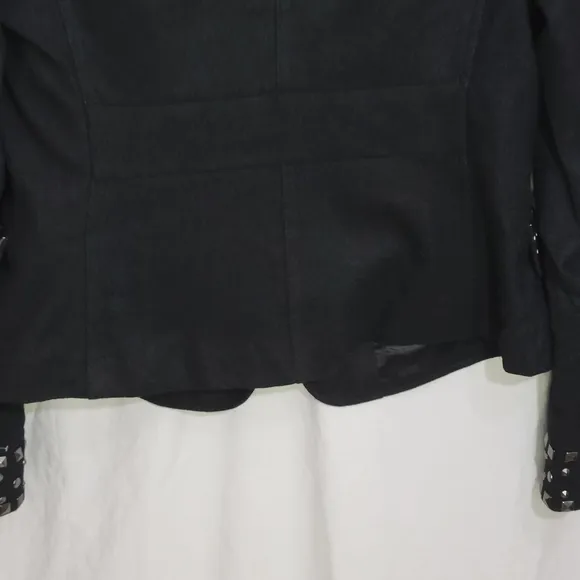 Express Women's Wool Blend Black Studded Detail Blazer Size 10 career office