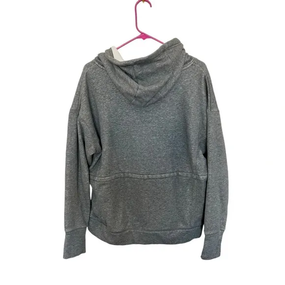 Fabletics Leah Oversized Fleece Zip Up Hoodie in Grey Size M