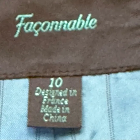 Faconnable Navy Blue Cotton Linen Blazer Jacket Vintage Size 10