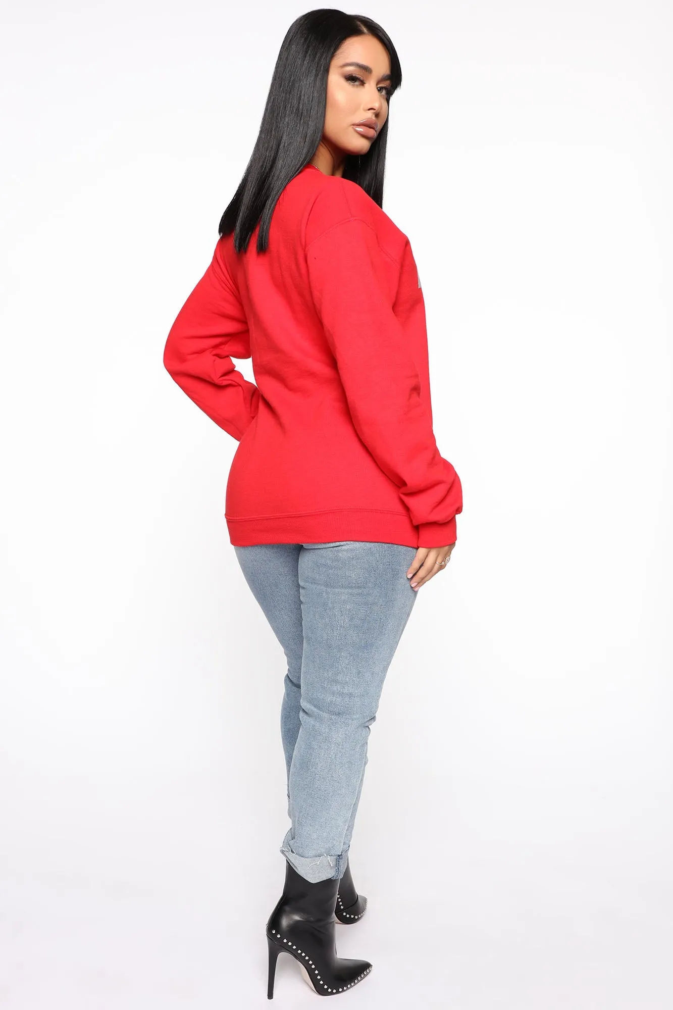 Fake Smile Sweatshirt - Red