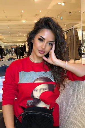 Fake Smile Sweatshirt - Red
