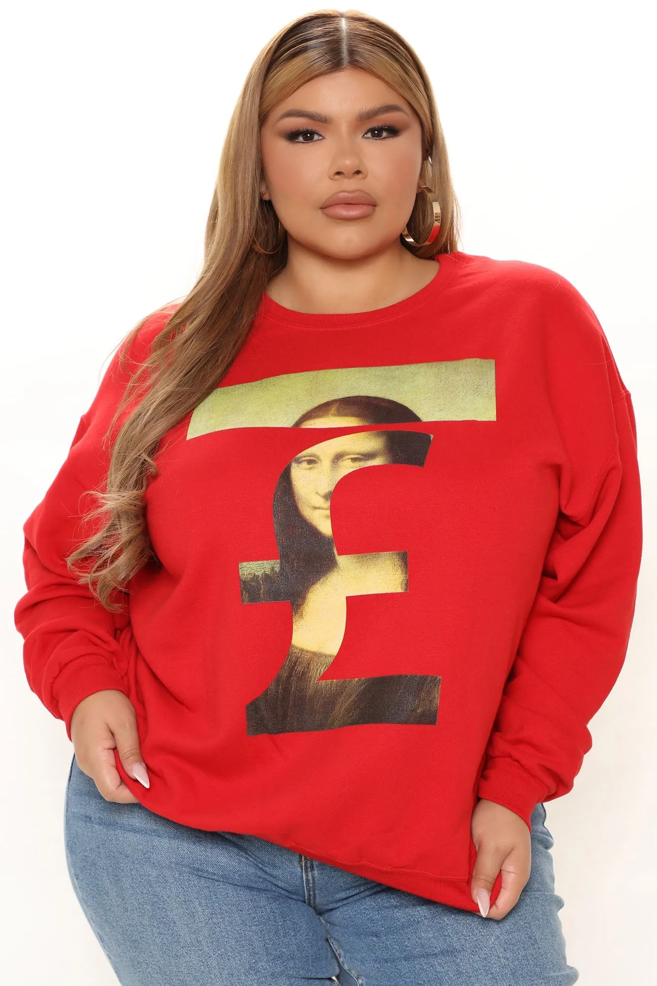 Fake Smile Sweatshirt - Red