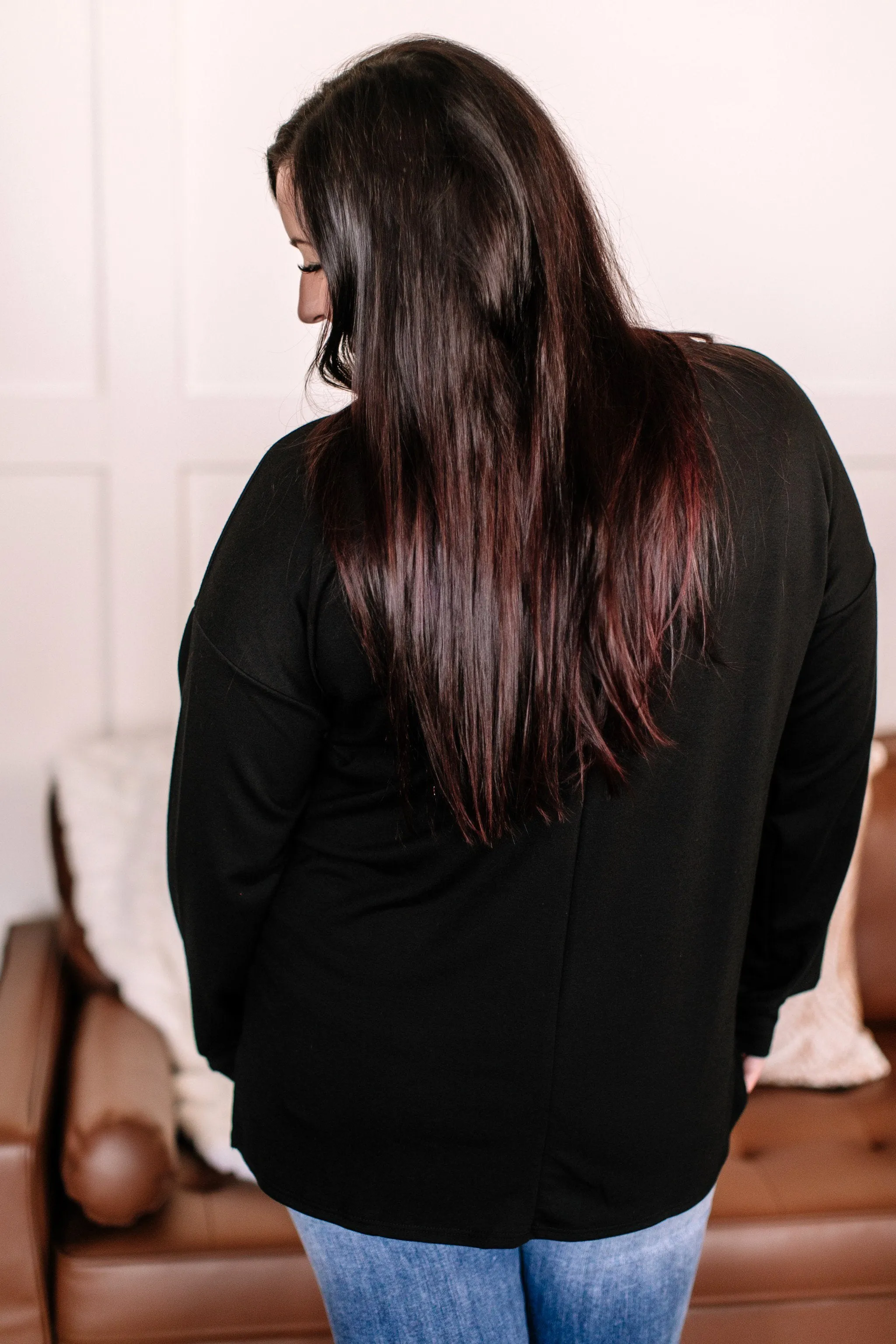 Fall Back To Me Top In Black