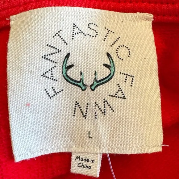 Fantastic Fawn Sweater Size L Red Fringe Detailed Western Country Rodeo