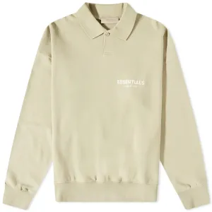 Fear of God Essentials Long Sleeve Polo Sweater Wheat
