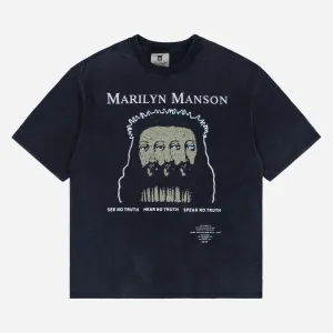 FEAR OF GOD ESSENTIALS "MARILYN MANSON" BLACK SHIRTS 2019 SUMMER-SPRING CLOTHING COLLECTION