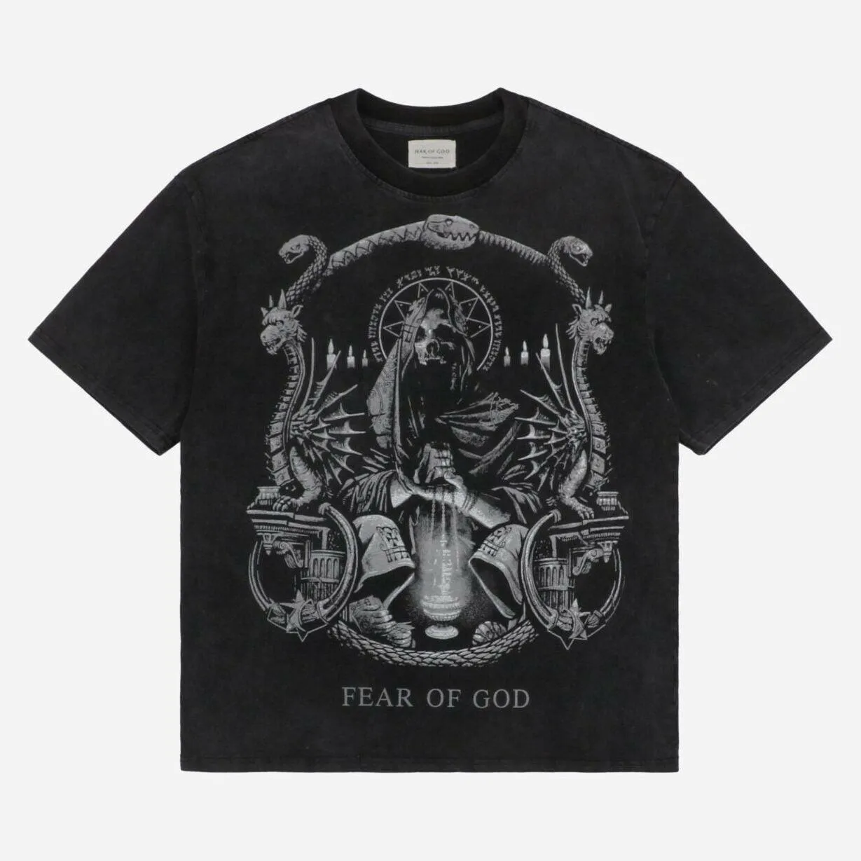 FEAR OF GOD ESSENTIALS "MUERTA'S RITUAL" BLACK SHIRT 2019 SPRING-SUMMER APPAREL COLLECTION