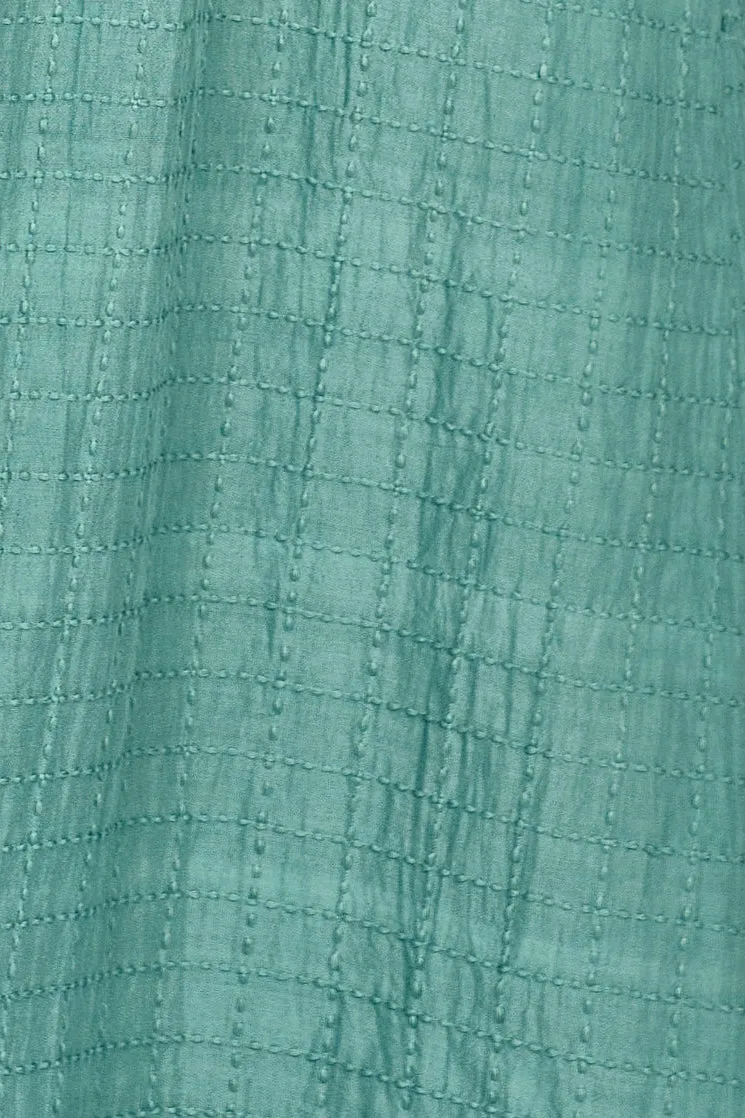 Field Top in Teal Stitch