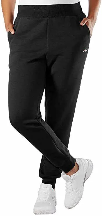 Fila White High Waisted Fleece Ankle Jogger Pant Sweatpants Women's