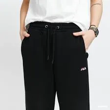Fila White High Waisted Fleece Ankle Jogger Pant Sweatpants Women's