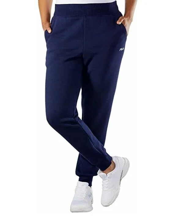 Fila White High Waisted Fleece Ankle Jogger Pant Sweatpants Women's