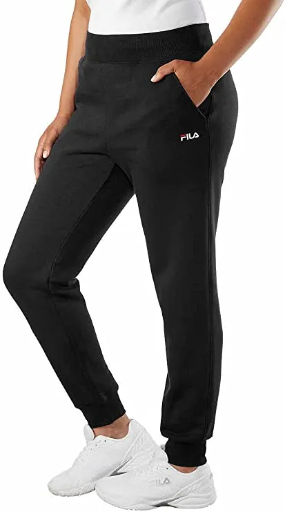 Fila White High Waisted Fleece Ankle Jogger Pant Sweatpants Women's