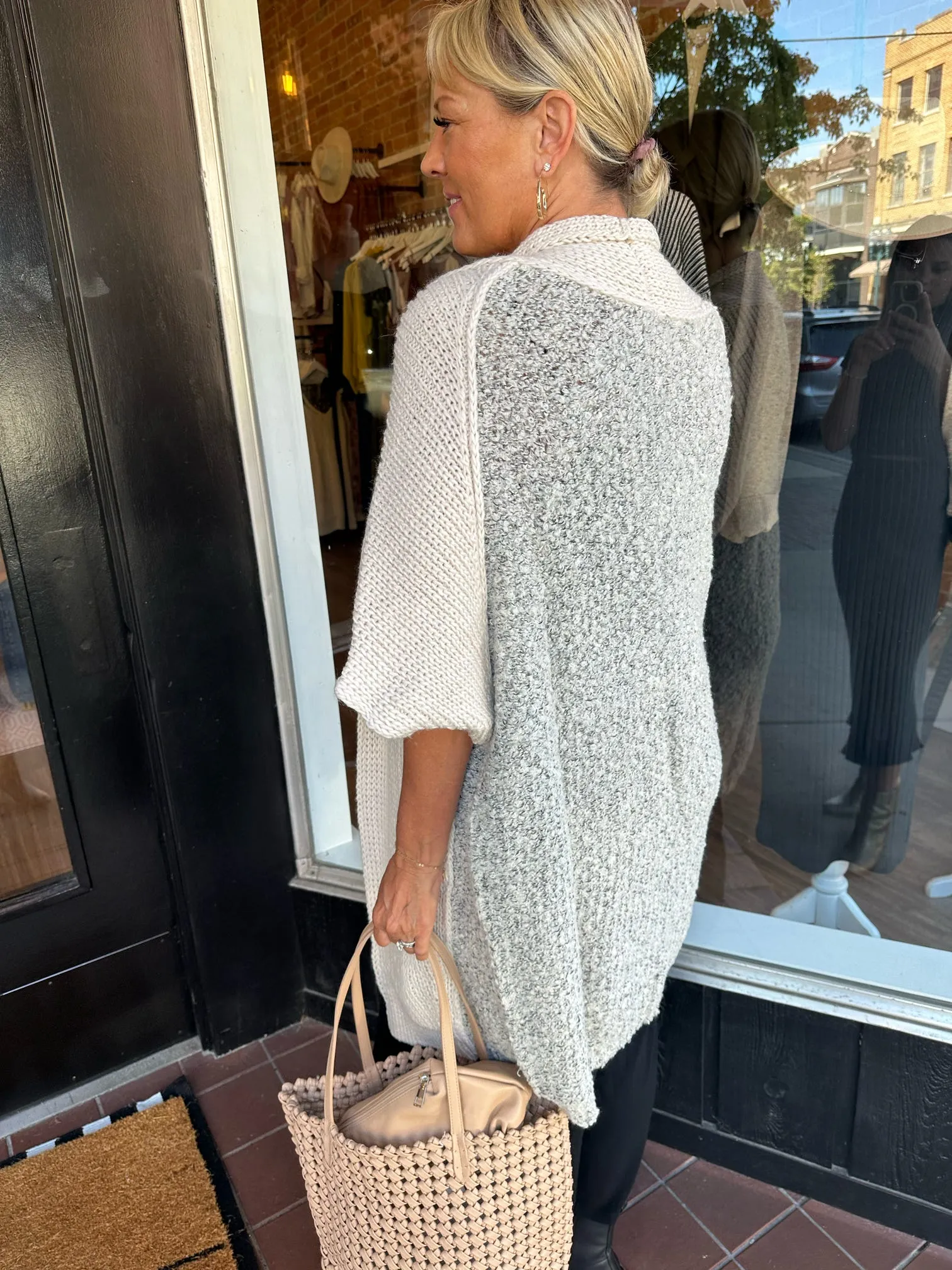Final Sale Oversized Oatmeal Cardigan