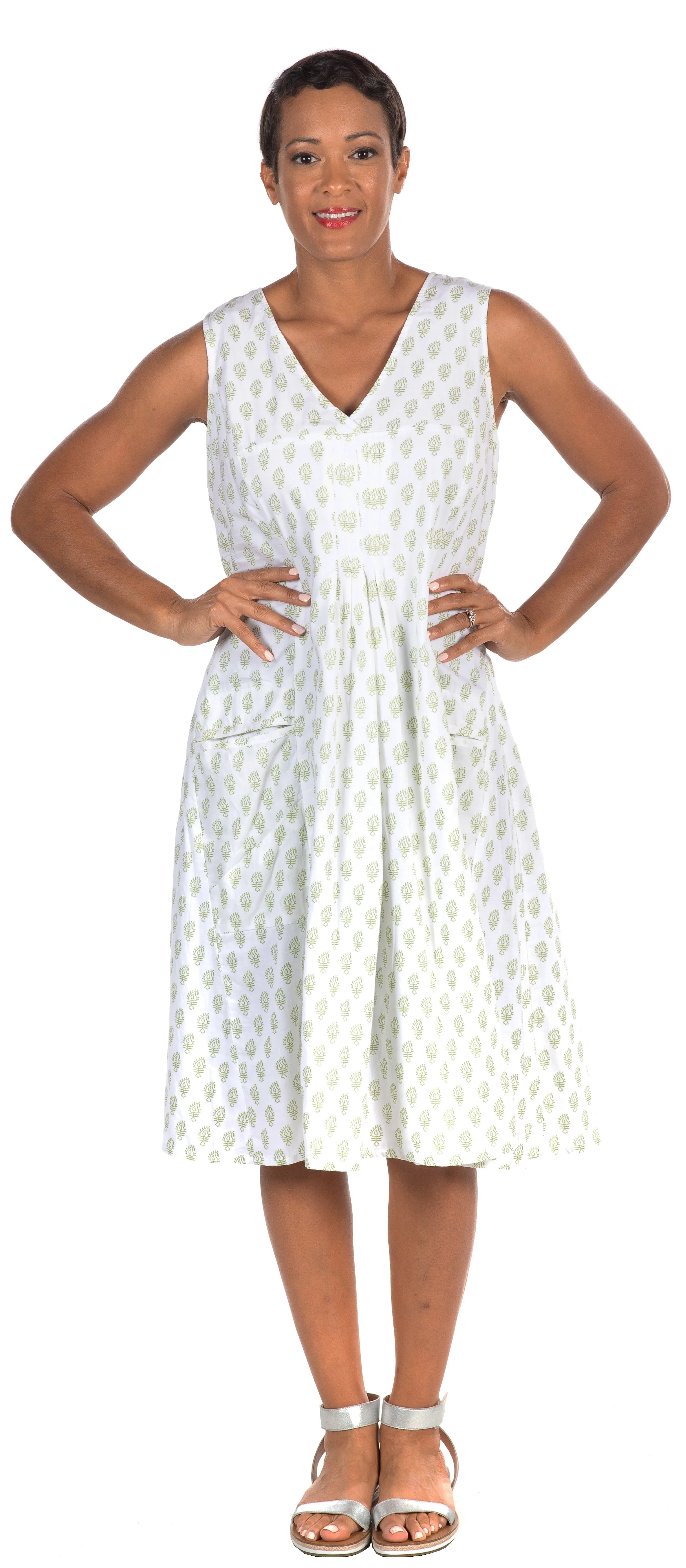 FINAL SALE Poppie Dress in Green Eternity*